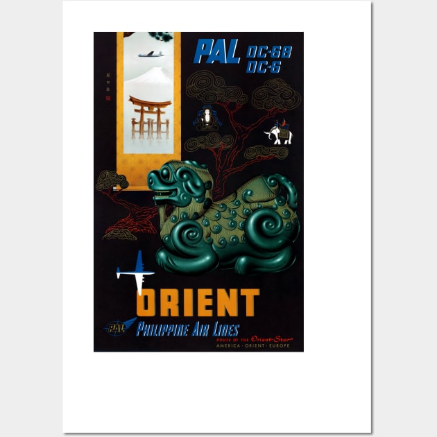 Vintage Travel Poster  Philippines Philippine air lines Orient Star Wall Art by vintagetreasure